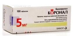 Коронал табл. п/о пленочной 5 мг 100 шт.