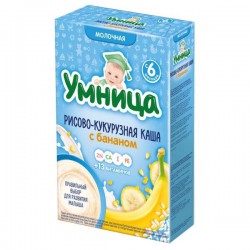 Каша молочная Умница рис кукуруза банан с 6 мес 200 г