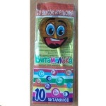 Карамель леденцовая на палочке, 12 г 1 шт Витамелька (смайл) 10 витаминов апельсин