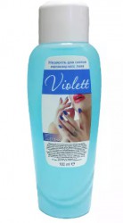 Жидкость для снятия лака Violett без ацетона 100 мл