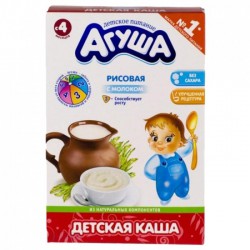 Каша молочная Агуша рисовая с 4 мес 200 г