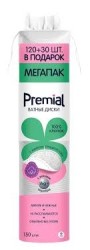 Ватные диски Premial с ионами серебра 120+30 шт.