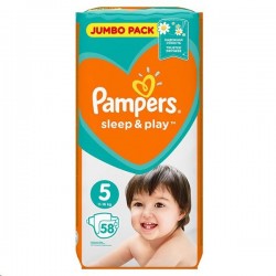 Подгузники, Pampers (Памперс) 11-16 кг р. 5 №58 слип энд плей джуниор