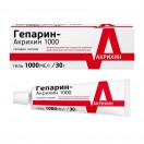 Гепарин-Акрихин 1000, гель д/наружн. прим. 1 тыс.ME/г 30 г №1