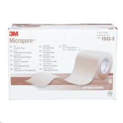 Пластырь гипоаллергенный, Micropore (Микропор) р. 5смх9.1м №1 арт. 1533-2 бежевый