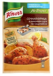 Приправа, Knorr (Кнорр) 21 г На Второе Сочная Курица В Лимонном Соусе По-Сицилийский пакет