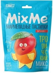 Витамин C, паст. жев. 30 мг/1.5 г 58.5 г №1 МиксМи мармелад тропический микс с 3 лет ананас манго апельсин зип-пакет