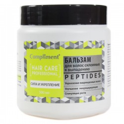 Бальзам для волос Compliment Сила и укрепление пептиды для волос склонных к выпадению 500 мл