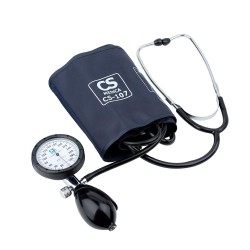 Тонометр механический CS Medica на плечо со встроенным фонендоскопом и увеличенным манометром совмещенным с грушей CS-107