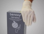 Перчатки смотровые латексные нестерильные неопудренные , Benovy (Бенови) р. M №1 текстурированные 2400001225408