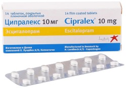 Ципралекс табл. п/о пленочной 10 мг 14 шт.