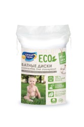 Ватные диски Солнце и Луна Эко овальные для очищения 40 шт.