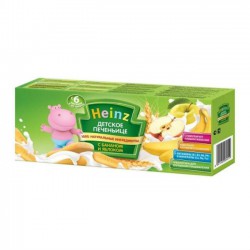 Печенье детское, Heinz (Хайнц) 160 г с бананом и яблоком с 6 мес