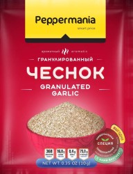 Приправа, Peppermania (Пеппермания) 10 г Чеснок гранулированный пакет