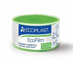 Пластырь медицинский фиксирующий, Ecoplast (Экопласт) р. 2.5смх5м Экофилм полимерный