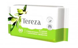 Салфетки влажные Tereza с кремовым эффектом 80 шт.