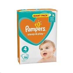 Подгузники, Pampers (Памперс) 9-14 кг р. 4 №86 слип энд плей макси